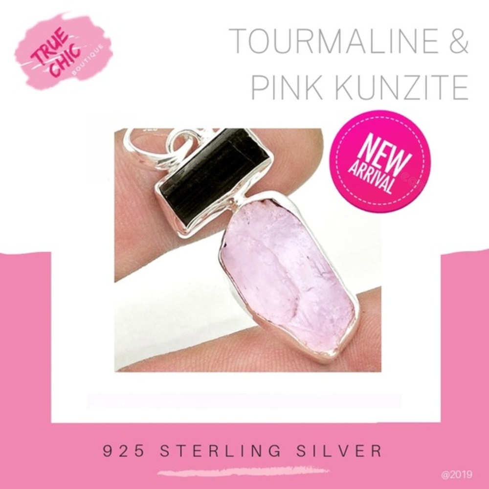 Tourmaline & Pink Kunzite Pendant
